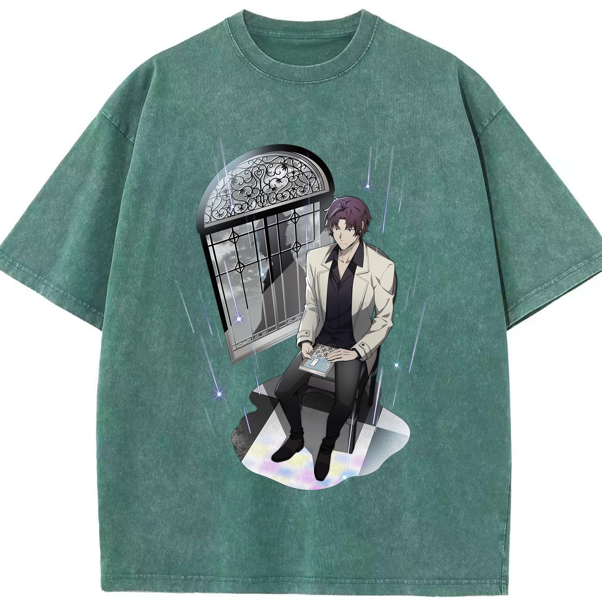 （画像用） 文豪ストレイドッグス Bungo Stray Dogs 綿100% ヴィンテージ風 半袖Tシャツ（フロントプリント）
